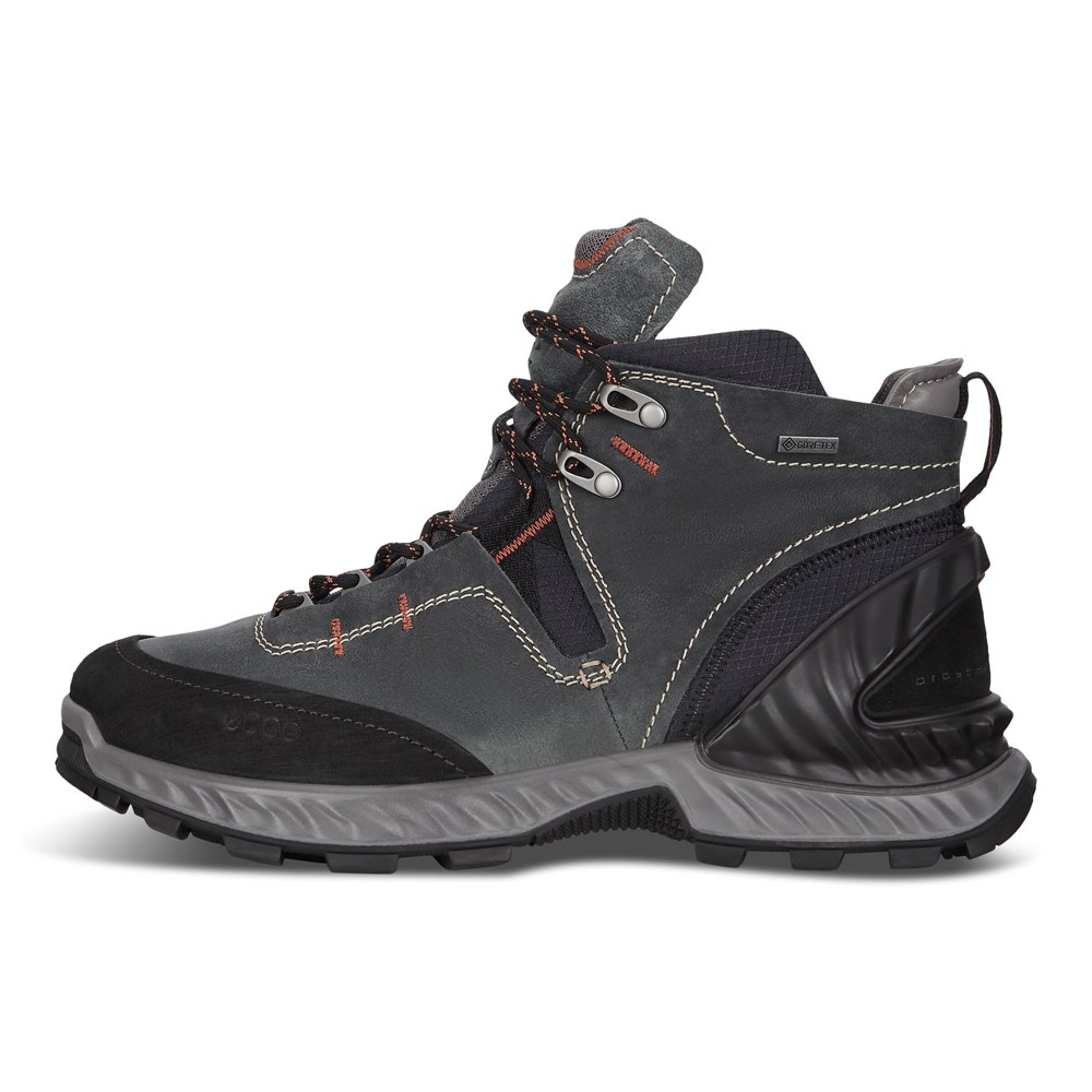 Tenis De Montaña Hombre - ECCO Exohike Mid Gtx - Negros - CUF072985